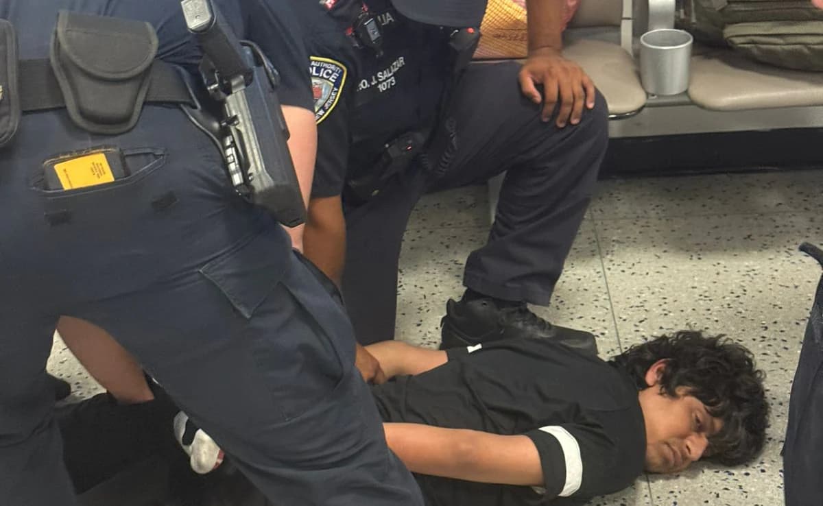 విమాన దాడిలో ఎన్ఆర్ఐ విద్యార్థి అరెస్టు