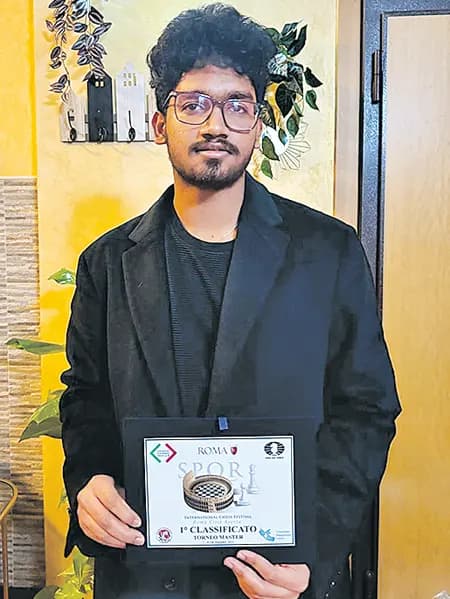 రోమ్‌ చెస్‌ కప్‌ ను దక్కించుకున్న ప్రణీత్ 