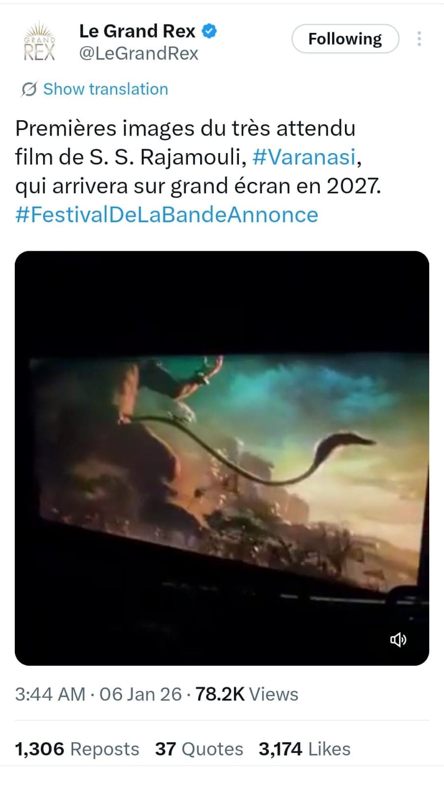 పారిస్‌లో వారణాసి టీజర్ రిలీజ్, రికార్డ్ వ్యూస్