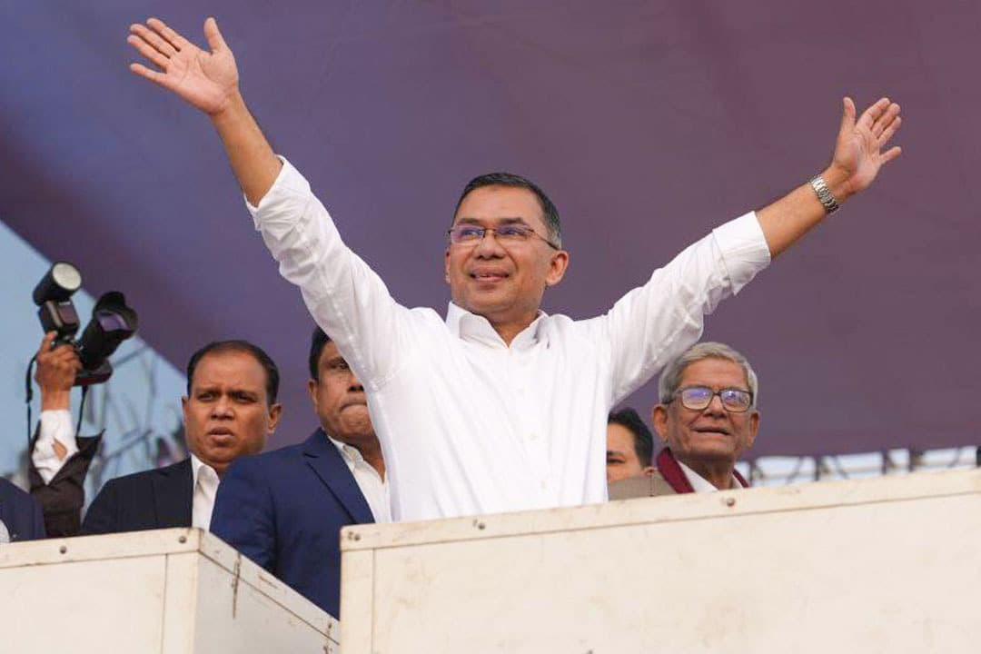 బీఎన్‌పీ విజయం తర్వాత తారిక్ రహ్మాన్ ప్రమాణస్వీకారం.. మోదీకి ఆహ్వానం