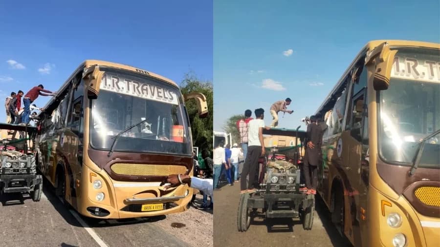 రాజస్థాన్‌లోని బలోత్రాలో బస్సు ప్రమాదం